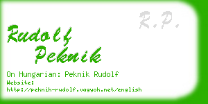 rudolf peknik business card
